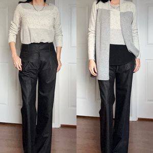 Two piece 100% cashmere set: sweater + duster